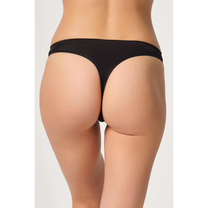 SİYAH   2802 Yapıştırma Lazer Kesim String Külot