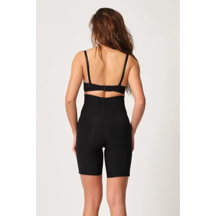 SİYAH   2814 Double Yüksek Bel Boxer Lazer Korse