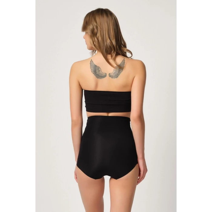 SİYAH   2842 Lazer Dantelli Slip Korse