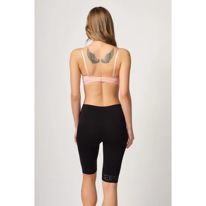 SİYAH   3004 Soft Uzun Paça Dantel Boxer
