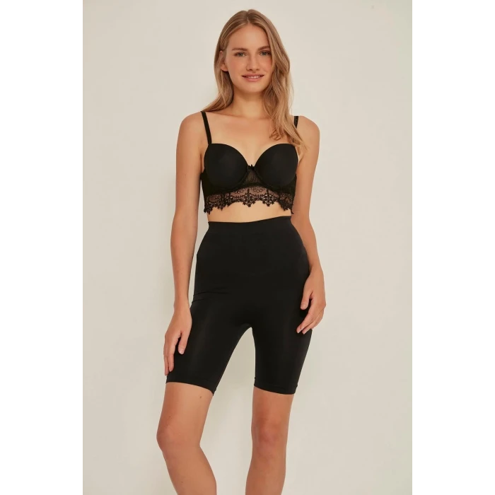 SİYAH   3005 Soft Uzun Paçalı Boxer Korse