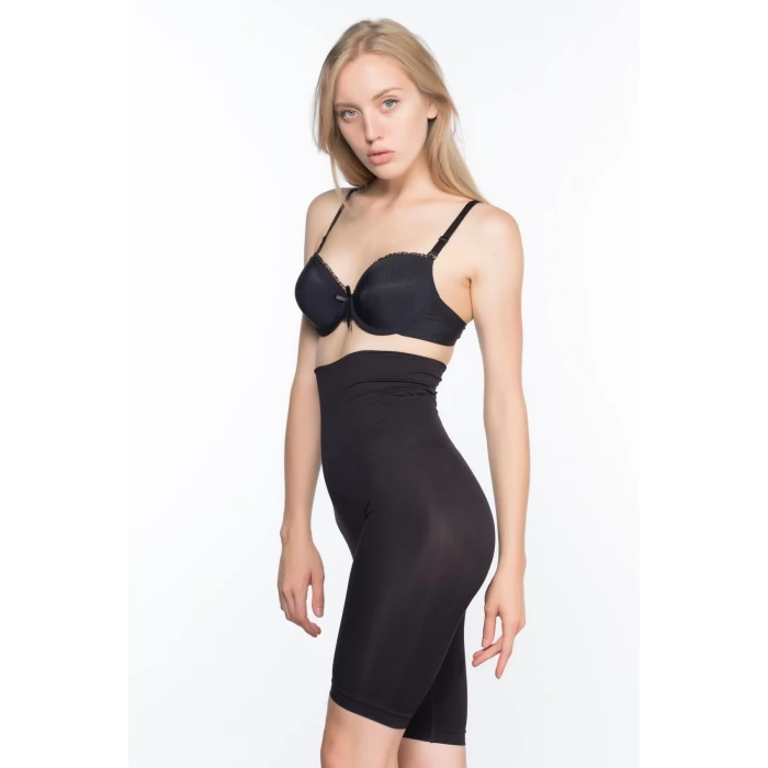 SİYAH   3200 Pantolon Altı Soft Double Boxer Korse