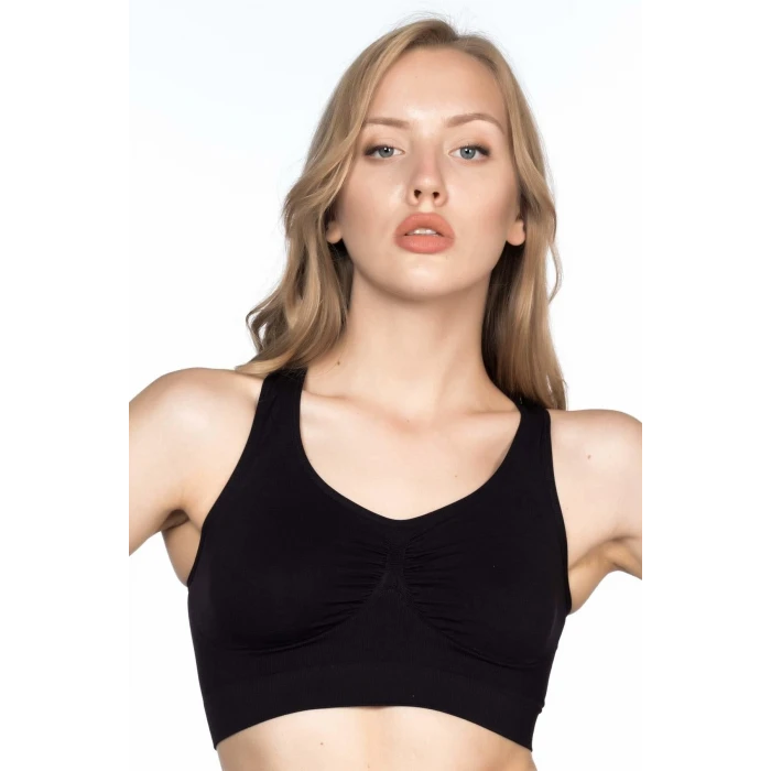 SİYAH   4001 Soft Sporcu Büstiyer