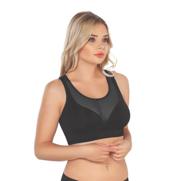 SİYAH   4028 Seamless Tül Toparlayıcı Büstiyer