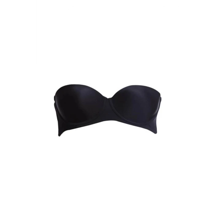 SİYAH   702 Şeffaf Askılı Push-Up Sütyen
