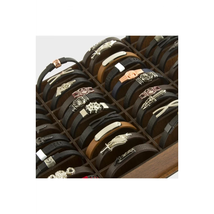 Standlı Kaliteli Suni Deri Toptan Bileklik 40 Adet