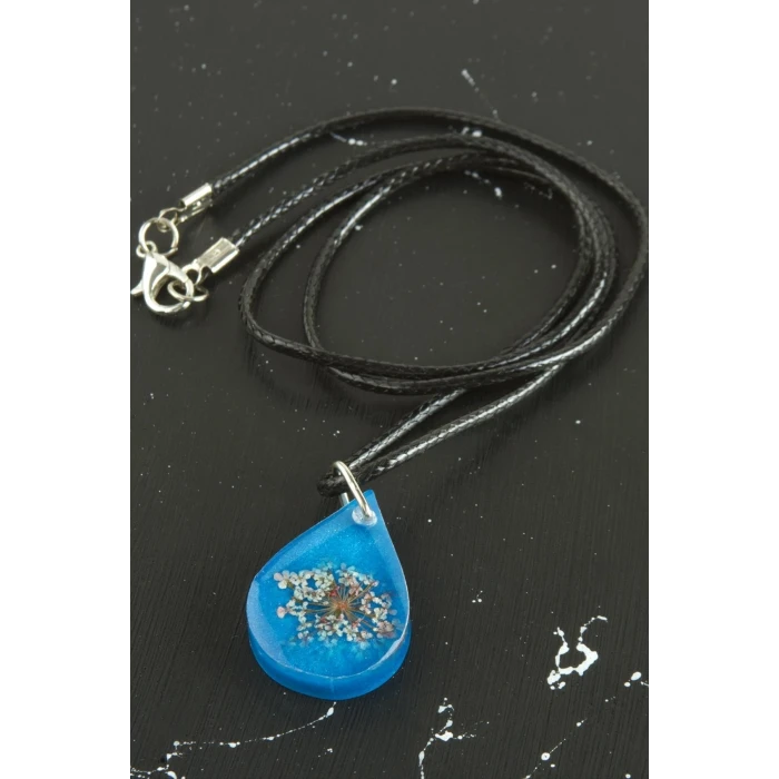 Sultan Çiçeği Damla Epoksi Kolye