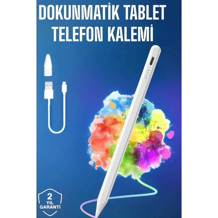 Tablet Kalemi iOS Android Windows Uyumlu Yedek Uçlu Universal Çizim Kalemi