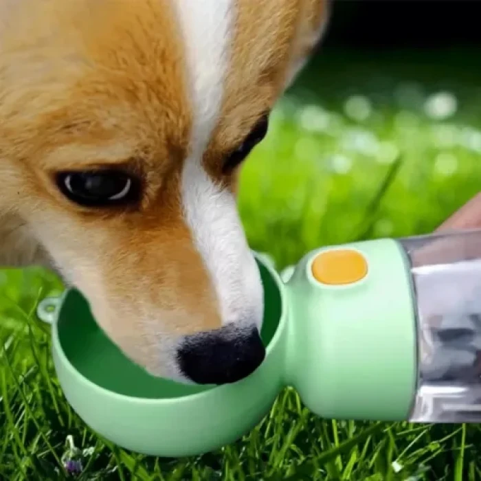 Taşınabilir Evcil Hayvan Mama Hazneli Su Matarası