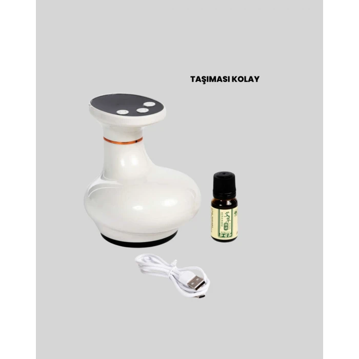 Taşınabilir Şarjlı Masaj Cihazı Kupa Terapisi Sıcak Masaj