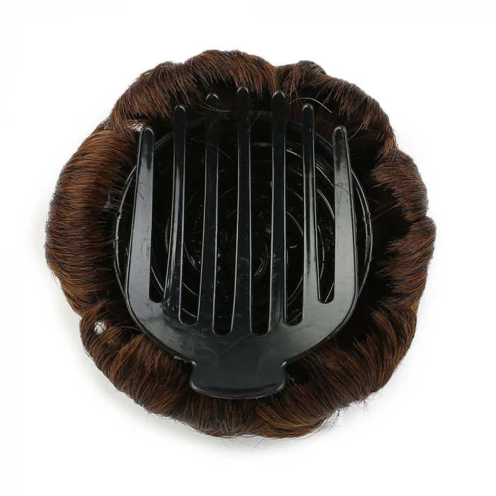 Taşlı Topuz Toka - Kahve Karamel