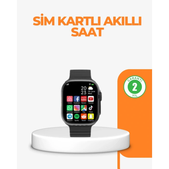 Telefon Bağımsız Sım Kartlı Akıllı Saat Nabız Ölçerli