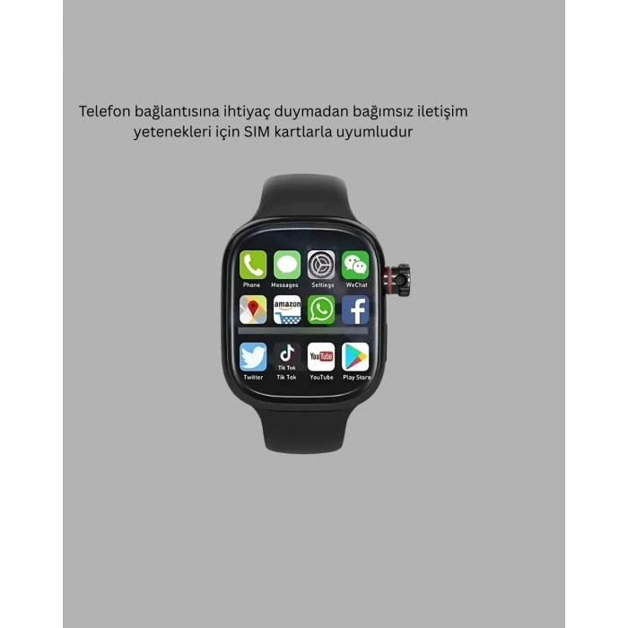 Telefon Bağımsız Sım Kartlı Akıllı Saat Nabız Ölçerli