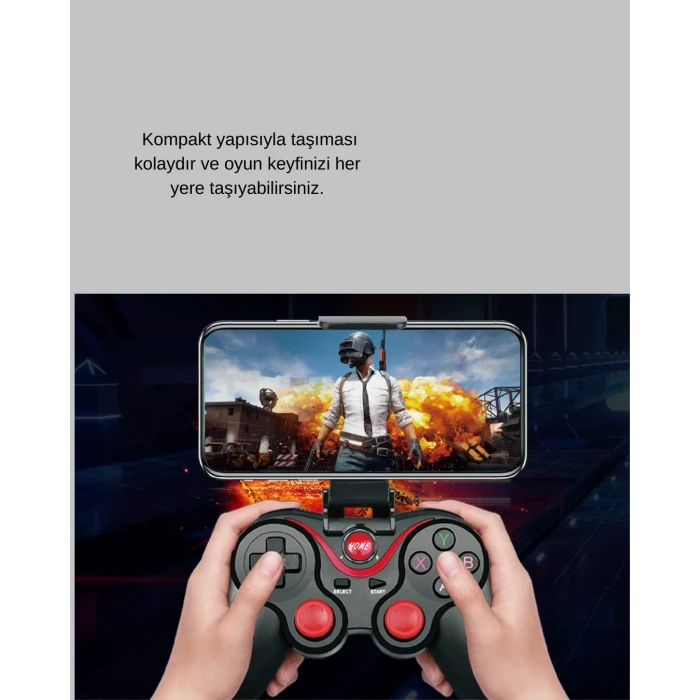 Telefon, Tablet ve PC İçin Çok Fonksiyonlu Bluetooth Gamepad
