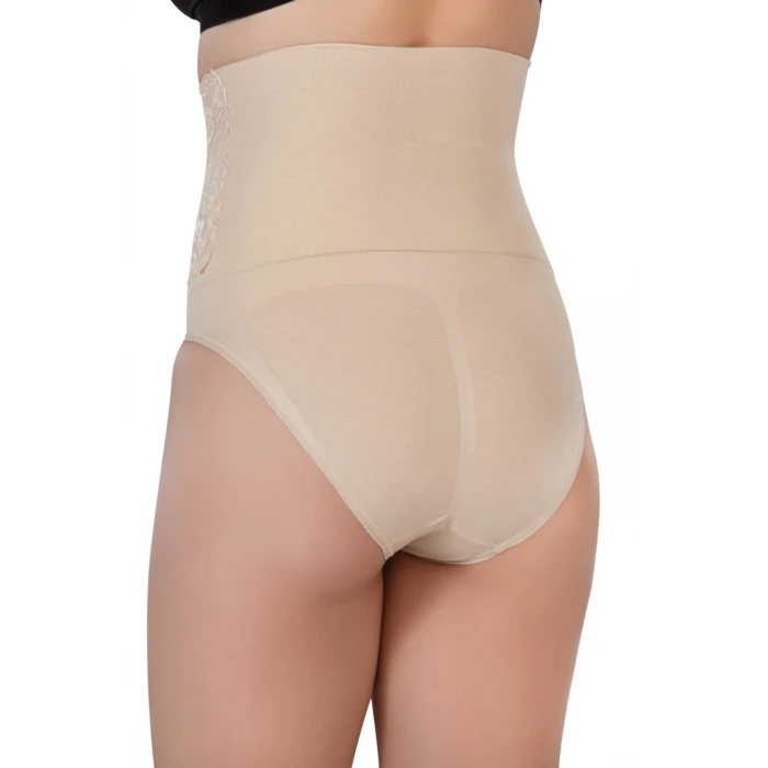 TEN   2090 Önü Dantelli Yüksek Bel Slip Korse