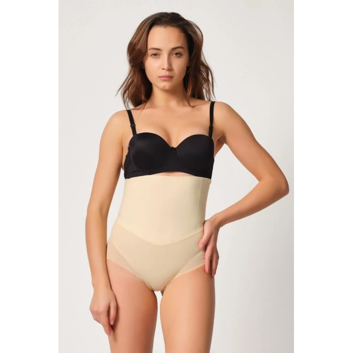 TEN   2945 Tül Karyokalı Slip Lazer Korse