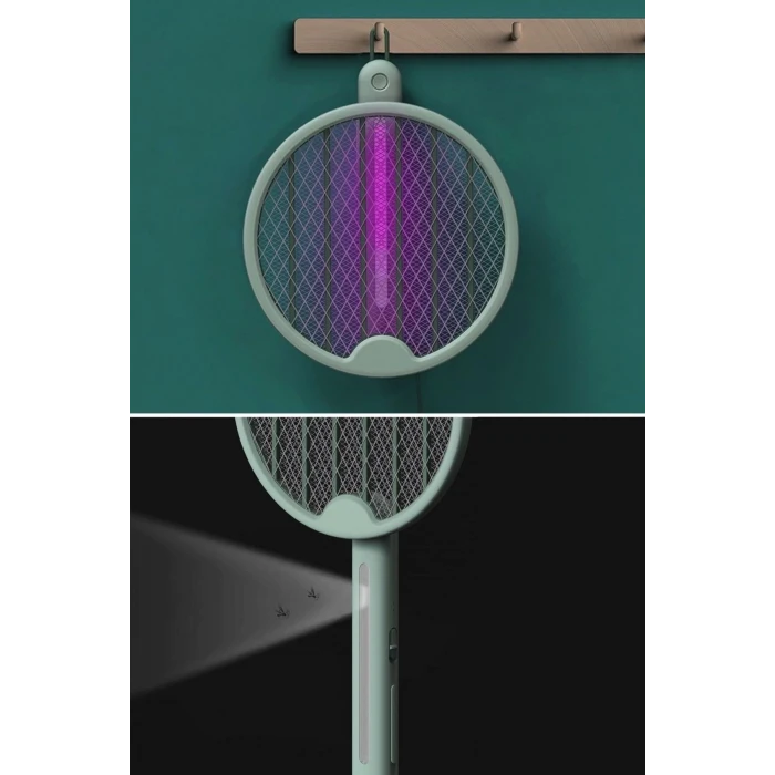 Tenis Raketi Tipi Masaüstü Olabilen Gece Lambalı Sinek Kovucu,öldürücü Raket