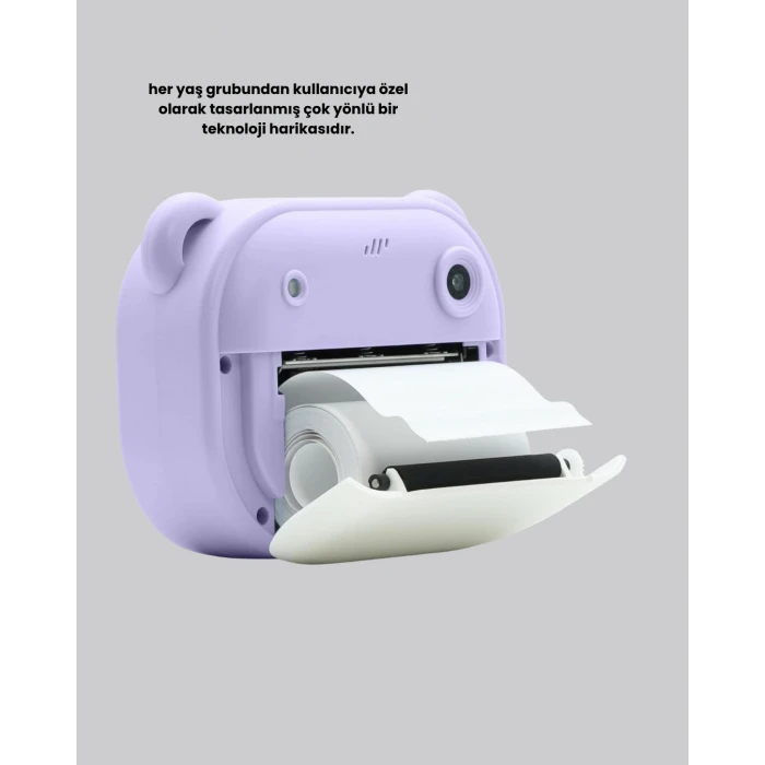 Termal Baskı Özellikli Mini Kamera Mor