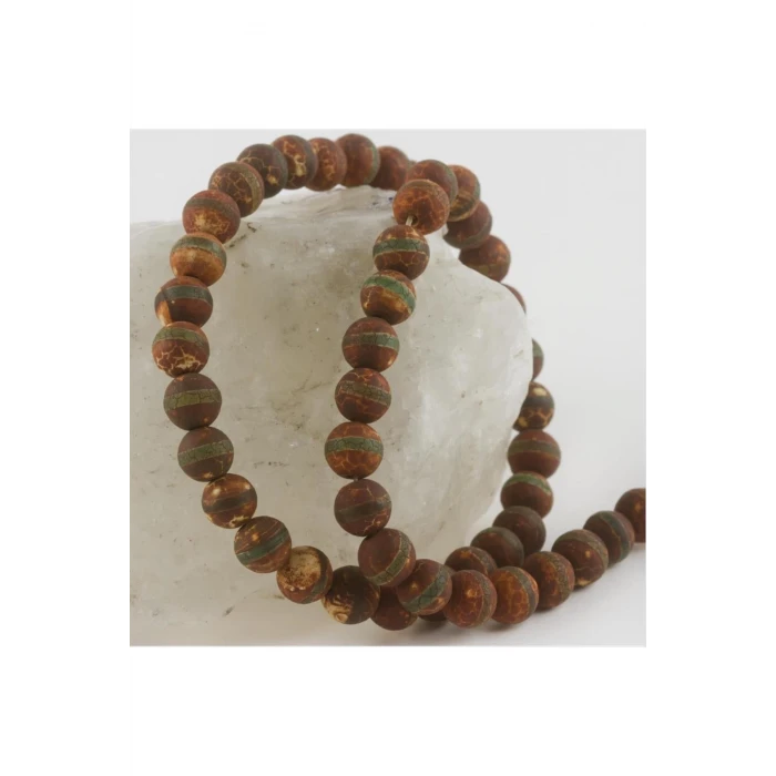 Tibet Akik Taşı Mat 8 mm