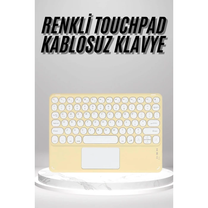 Touchpad Uyumlu Bluetooth Klavye Slim Kablosuz Wifi Q Klavye