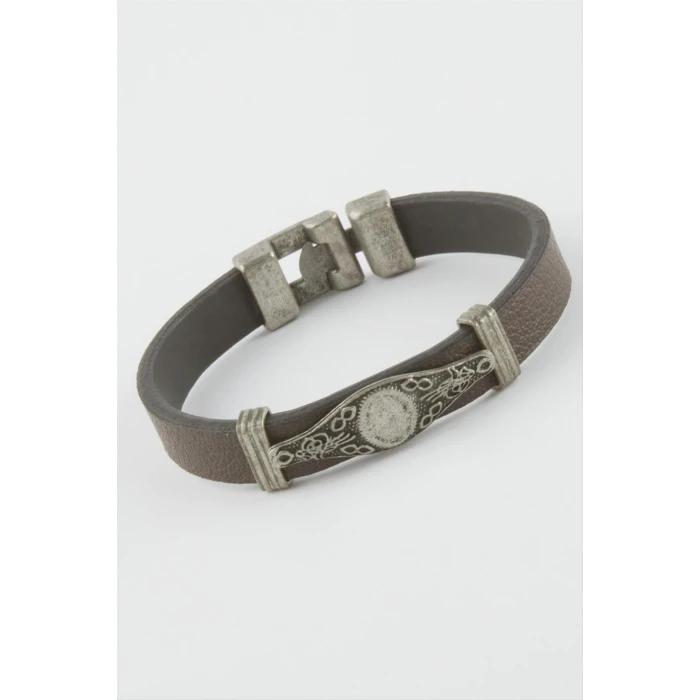 Tuğra Suni Deri Bileklik