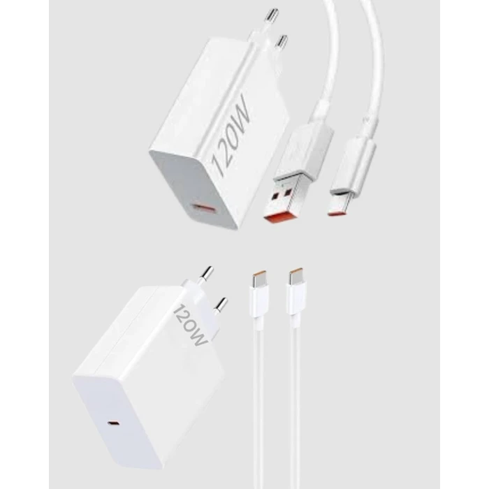 Turbo 120W Hızlı Şarj Cihazı – Kısa Devre ve Akım Koruma Özellikli