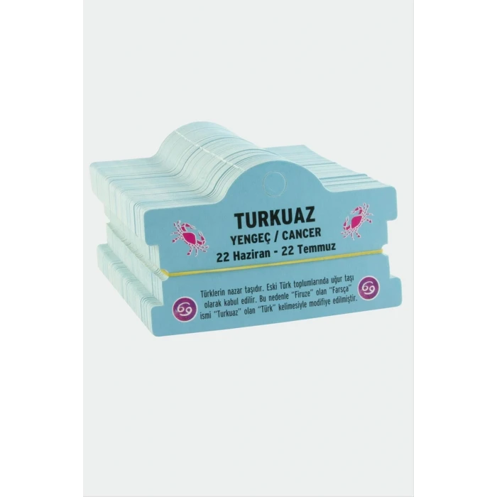 Turkuaz & Yengeç Burç Bileklik Kartı