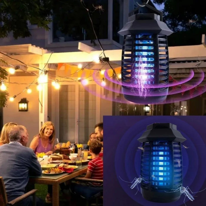 Tutma ve Asma Saplı Ledli Sinek Makinası 2W Sinek Öldürücü UV Mor Işıklı Aparat (4887)