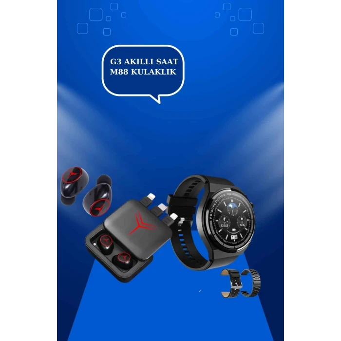 Ucuz Kaliteli Akıllı Saat Ve Powerbank Bluetooth Kulaklık 5.1 Stereo Anc Özelliği