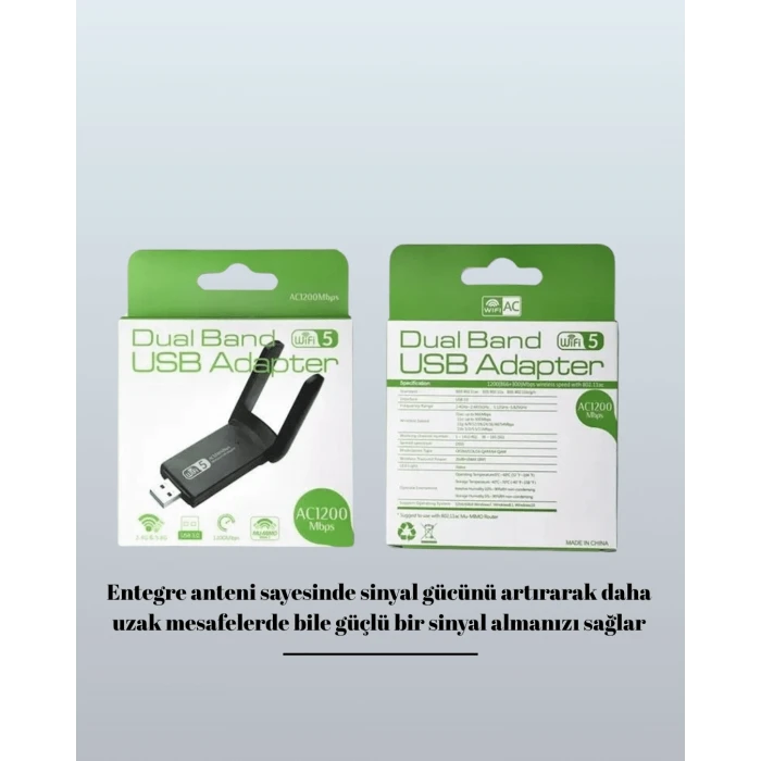 Usb 3.0 Wireless Adaptör – 2.4ghz & 5ghz Destekli