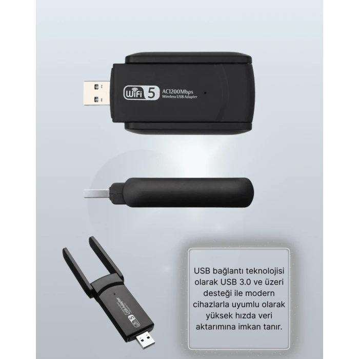 Usb Wifi Adaptör – 1200 Mbps Hız