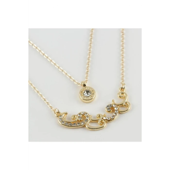 Vav Figürlü Yeni Sezon İkili Kolye