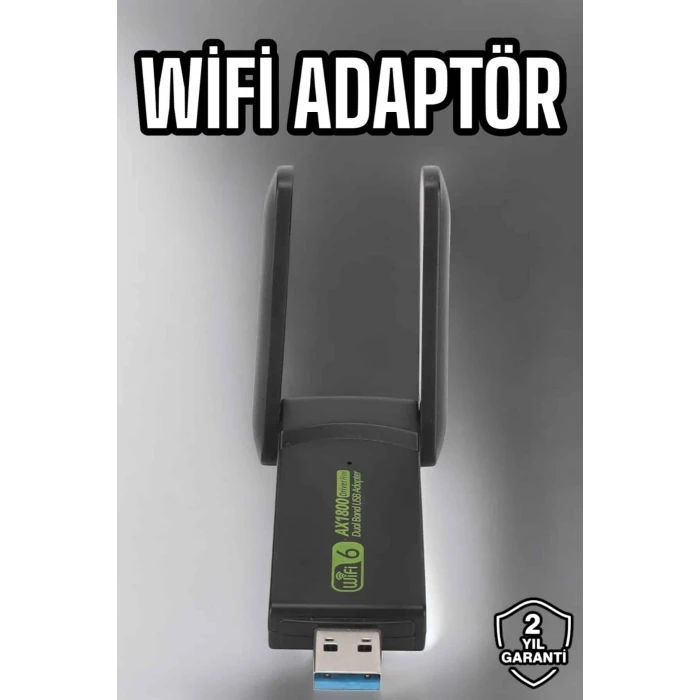 Wifi Adaptör Çift Bantlı Kablosuz Wifi Adaptörü