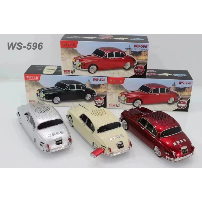 Ws-596 Araba Görünümlü Kablosuz Bluetooth Hoparlör Siyah