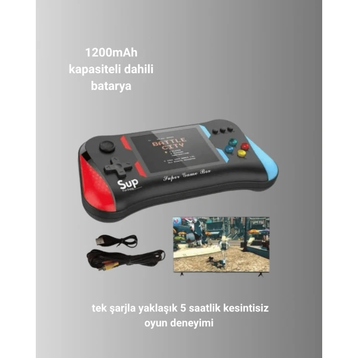 X7m Vintage 3.5 İnç 500’ü 1 Arada Klasik Oyun Konsolu