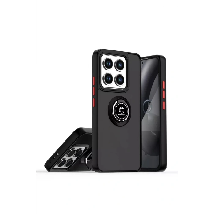 Xiaomi Mi 15 Kılıf Montreal Yüzüklü Silikon Kapak - Siyah