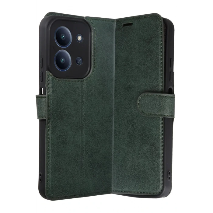 Xiaomi Redmi 15C 4G Trend S Plus Kapaklı Kılıf - Yeşil