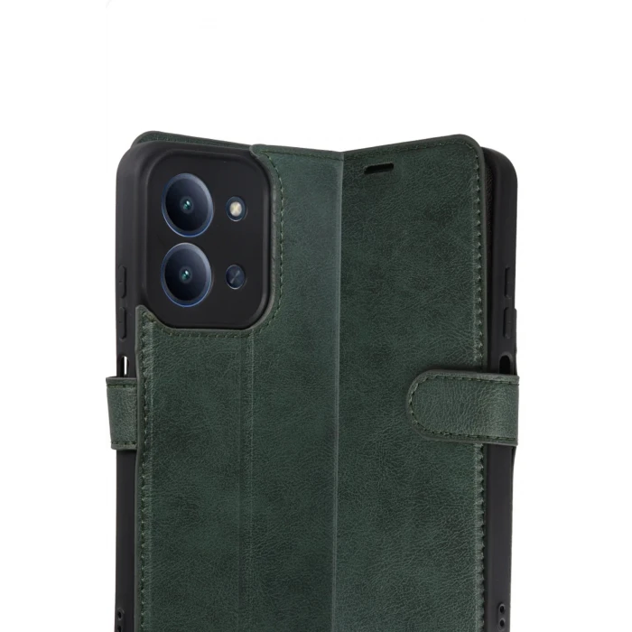 Xiaomi Redmi 15C 4G Trend S Plus Kapaklı Kılıf - Yeşil