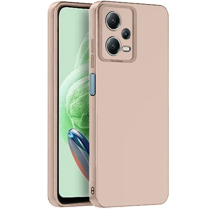 Xiaomi Redmi Note 12 Pro 5G Kılıf Nano içi Kadife Silikon - Pudra