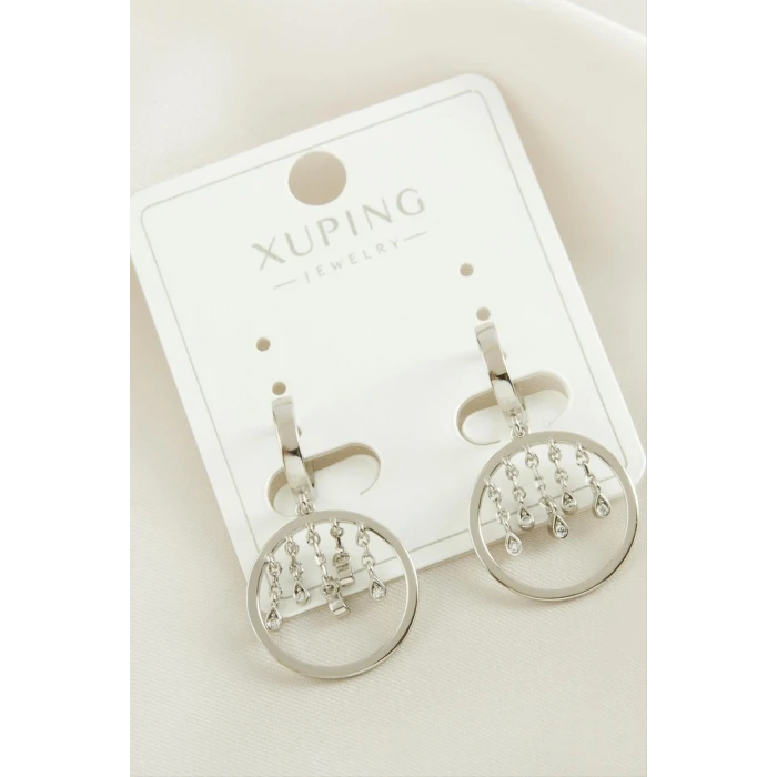 Xuping Zirkon Taşlı Lüks Çelik Küpe