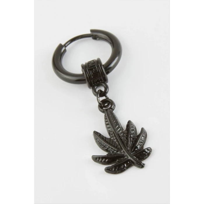 Yaprak Erkek Çelik Küpe