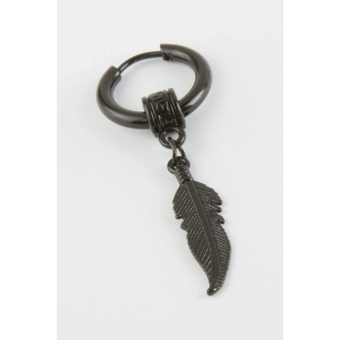 Yaprak Erkek Çelik Küpe