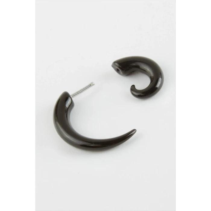 Yarım Ay Erkek Çelik Küpe