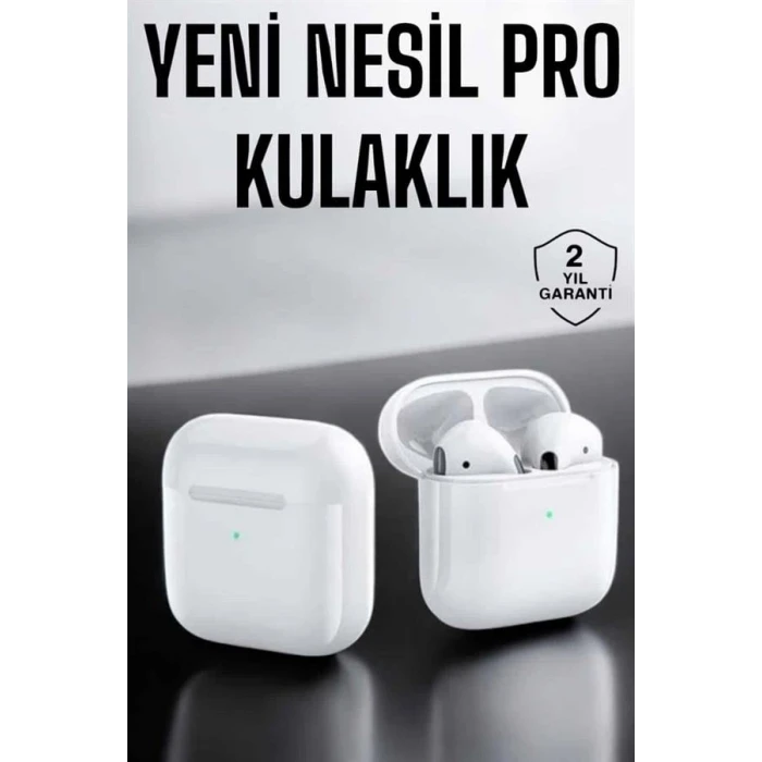 Yeni Nesil Pro Bluetooth Kulaklık Uzun Pil Ömrü Beyaz
