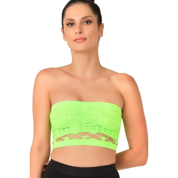 YEŞİL   4050 Double Örgü Toparlayıcı Straplez Büstiyer