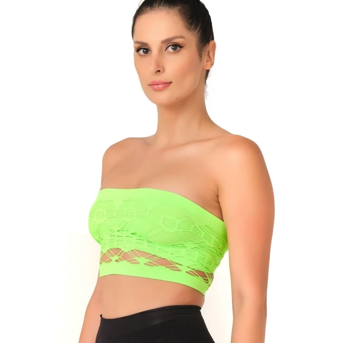YEŞİL   4050 Double Örgü Toparlayıcı Straplez Büstiyer