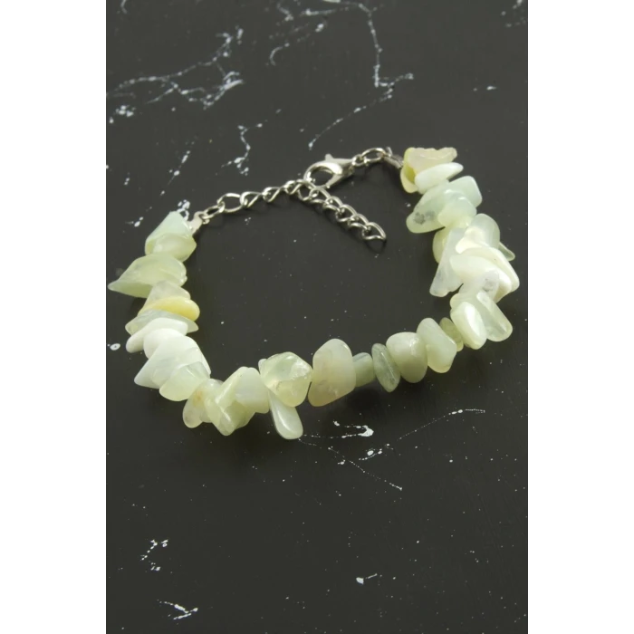 Yeşim Kırık Doğaltaşlı Bileklik