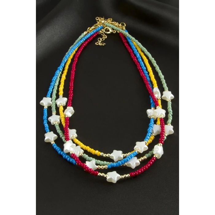 Yıldız İnci Kum Boncuk Kolye