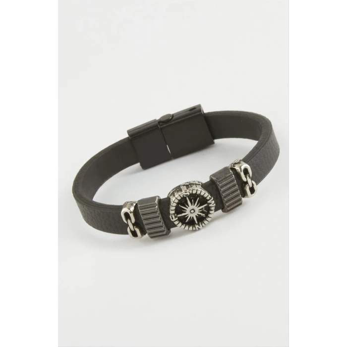 Yıldız Kaliteli Mıknatıslı Suni Deri Bileklik