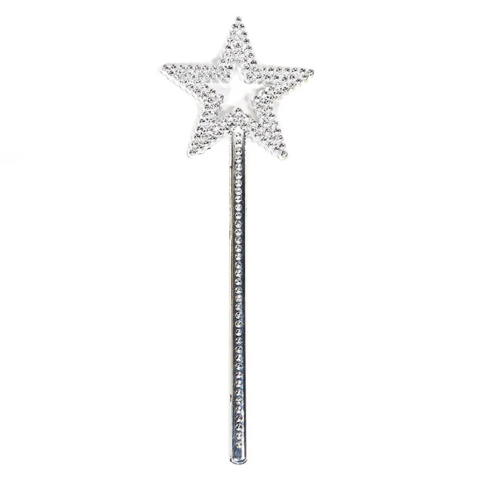 Yıldız Model Peri Asası Melek Asası Prenses Asası Metalize Gümüş Renk